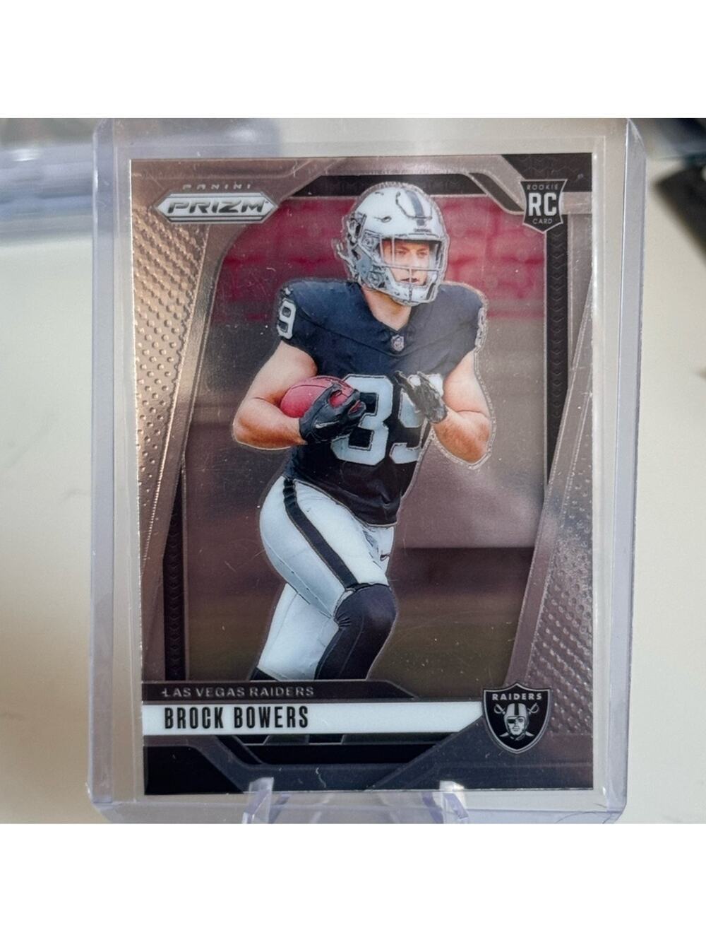 2024 Brock Bowers Panini Prizm Rookie. Mint condition.